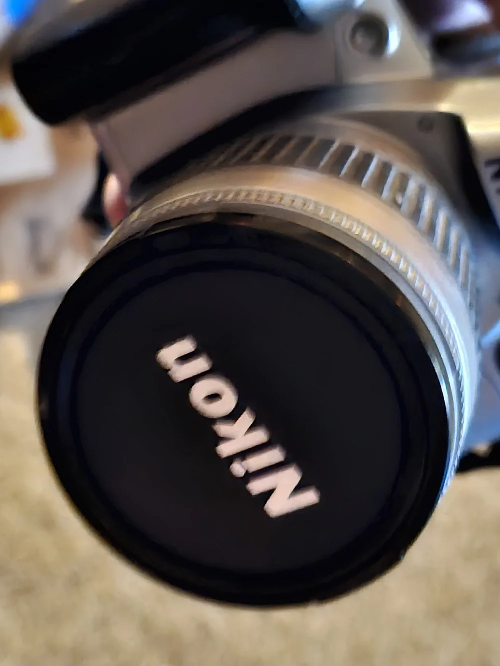 Nikon N55 35mm SLR Film Camera with Black Zoom Lens and Strap